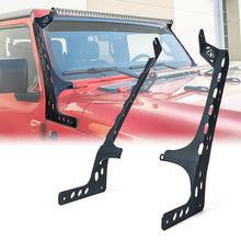 Load image into Gallery viewer, 2018-2021 Jeep Wrangler JL Gladiator Front Windshield 50 inch Light Bar Mounting Brackets
