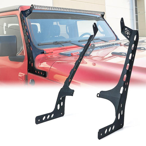 2018-2021 Jeep Wrangler JL Gladiator Front Windshield 50 inch Light Bar Mounting Brackets