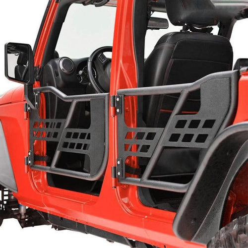 Crawlertec Beast Style Tubular Door with Side View Mirror for 2007-2018 Wrangler JK 4 Door