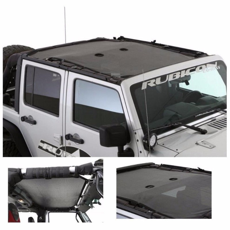 Crawlertec Cloak Extended Mesh Shade Top For 2007-2018 Jeep Wrangler JK/JKU