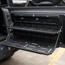 Load image into Gallery viewer, Crawlertec Double-Layer Rear Door Foldable Table Cargo Shelf Storage For 2018+ Jeep Wangler JL JLU
