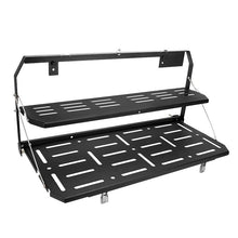 Load image into Gallery viewer, Crawlertec Double-Layer Rear Door Foldable Table Cargo Shelf Storage For 2018+ Jeep Wangler JL JLU

