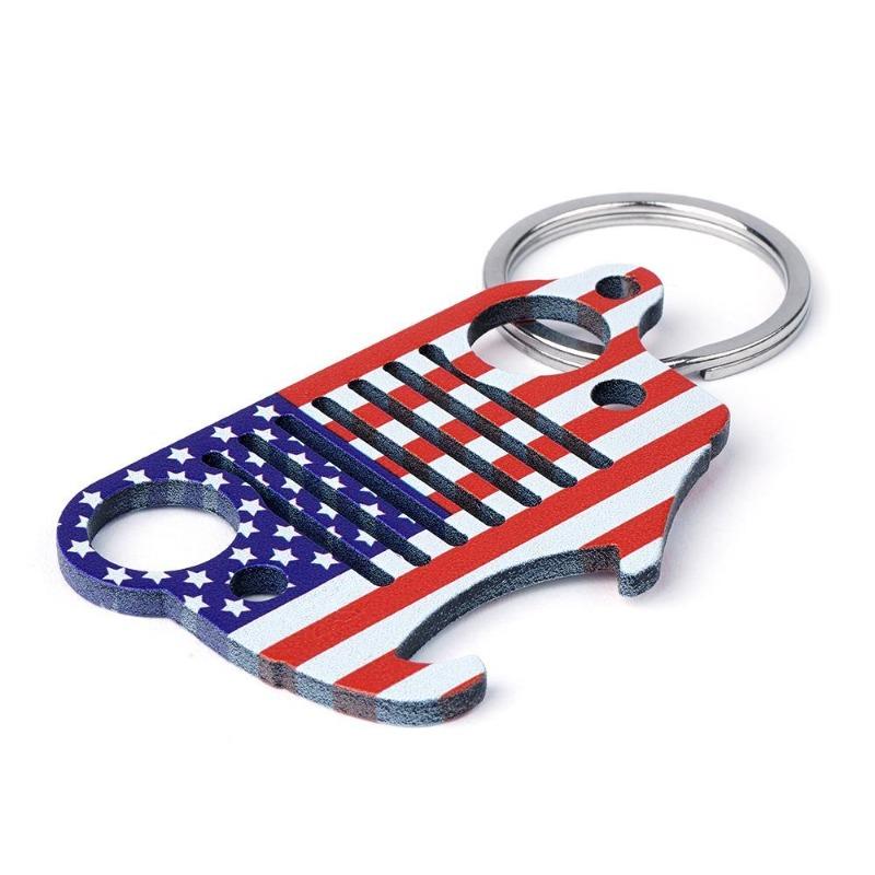 Crawlertec USA ONLY U.S. Flag Jeep Keychain Bottle Opener