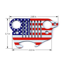 Load image into Gallery viewer, Crawlertec USA ONLY U.S. Flag Jeep Keychain Bottle Opener
