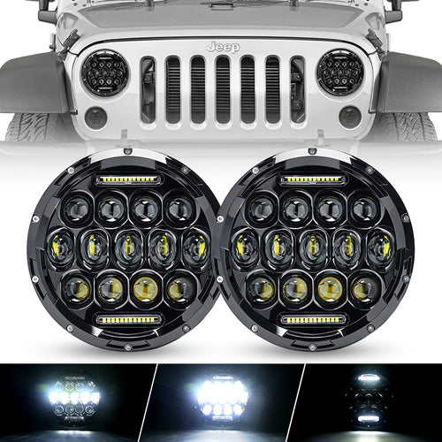 Jeep Honeycomb Black LED Headlights