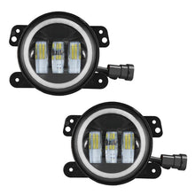 Load image into Gallery viewer, Bluetooth 4&quot; CREE LED Fog Lights with RGB Halo Angle Eye For Jeep JK/JL/JT
