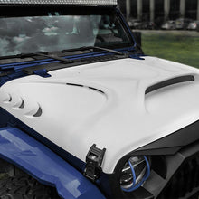 Load image into Gallery viewer, Jeep Wrangler JL Gladiator Fiberglass Hood with Open Air Scoop
