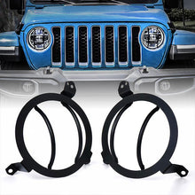 Load image into Gallery viewer, Crawlertec 9 Inch Black Steel Headlight Guards For 2018+ Jeep Wrangler JL &amp; Gladiator JT
