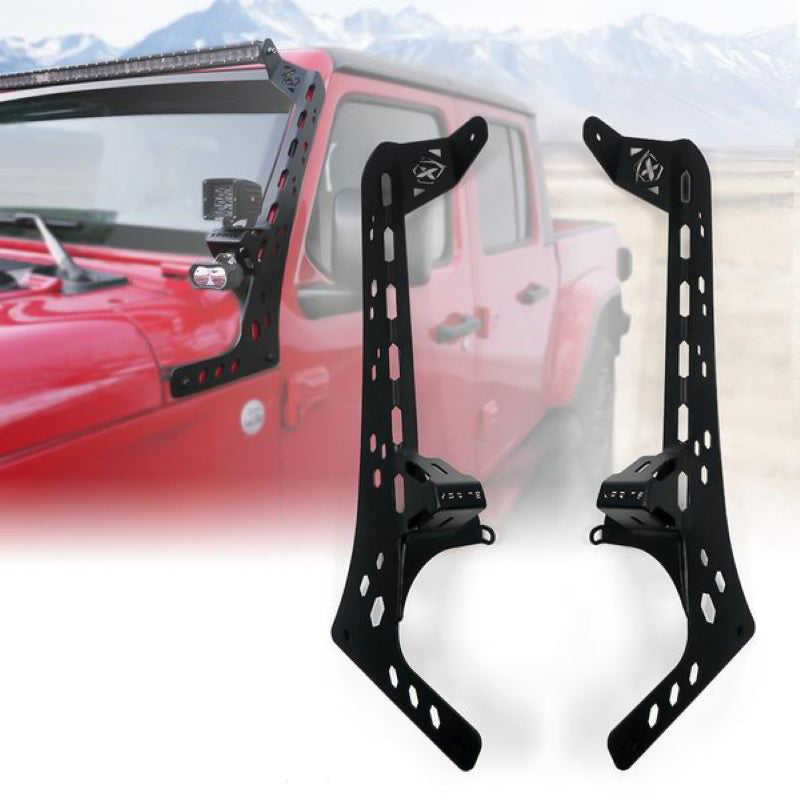 Crawlertec Prevail Series Mounting Brackets with Upper and Lower Light Mounts
