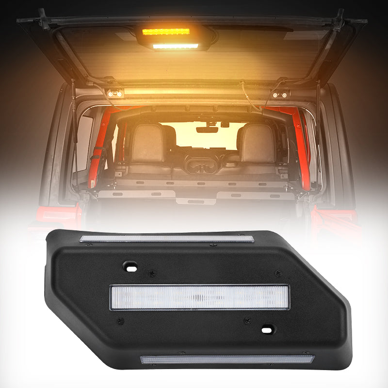 Rear LED Cargo Lights with Build-In Amber Emergency Light for 2018-Later Jeep Wrangler JL