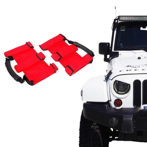 Red Front And Rear Roll Bar Grip Handle
