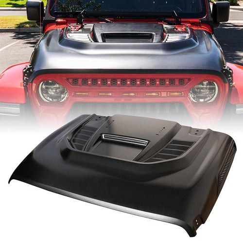 Crawlertec Red Rock Series Hood with Functional Air Vents for 2018+ Jeep Wrangler JL and Gladiator JT
