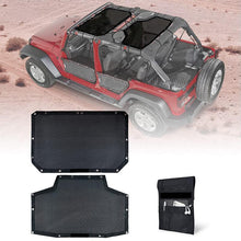 Load image into Gallery viewer, Crawlertec Top Mesh Sun Shade For 2007-2018 Jeep Wrangler JKU 4 Door
