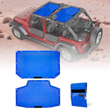 Load image into Gallery viewer, Crawlertec Top Mesh Sun Shade For 2007-2018 Jeep Wrangler JKU 4 Door
