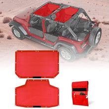 Load image into Gallery viewer, Crawlertec Top Mesh Sun Shade For 2007-2018 Jeep Wrangler JKU 4 Door
