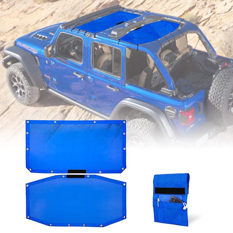 Crawlertec Top Mesh Sun Shade For 2018+ Jeep Wrangler JLU 4 Door