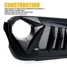 Load image into Gallery viewer, Black Widow Series Replacement Grille for 2018+ Jeep Wrangler JL JT
