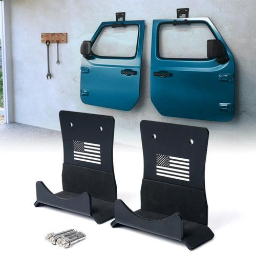 Wall Mount Storage Hanger with U.S. Flag for 1956-2020 Jeep Wrangler CJ YJ TJ LJ JK JL JT