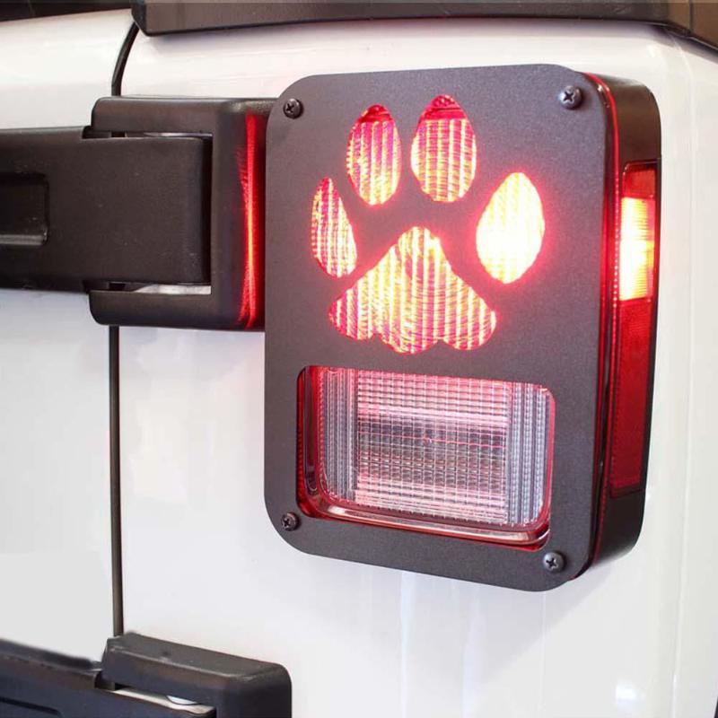 jeep Wrangler JK Claw Black Rear Taillight Cover